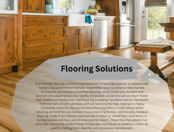 Eco-Friendly Flooring Solutions: Sustainable Choices for Modern Homes
